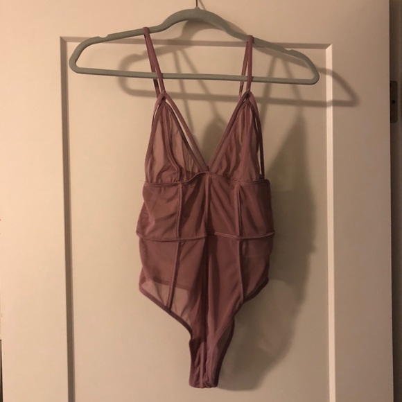 NWT Blush Mesh Bodysuit - Picture 1 of 3